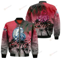 Drake Bulldogs Bomber Jacket 3D Printed Coconut Tree Tropical Grunge