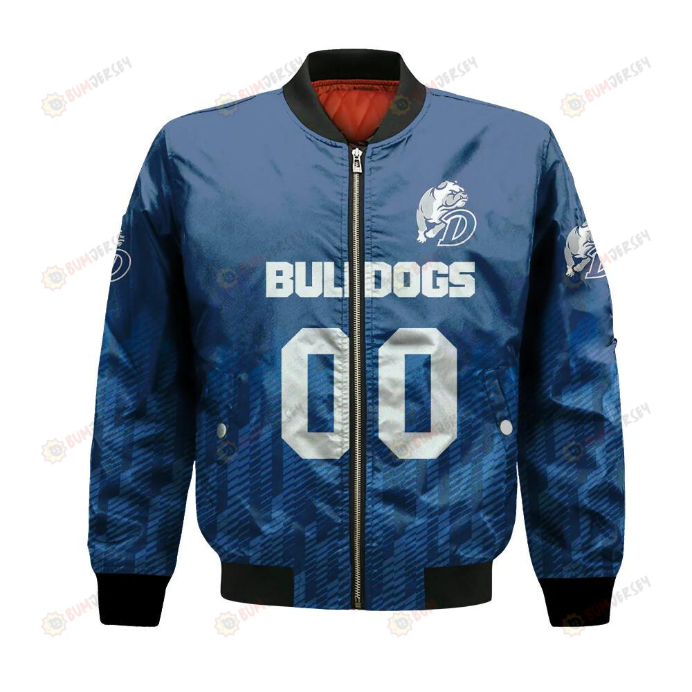 Drake Bulldogs Bomber Jacket 3D Printed Team Logo Custom Text And Number