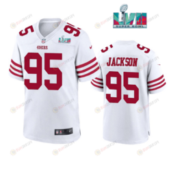 Drake Jackson 95 San Francisco 49Ers Super Bowl LVII White Men's Jersey