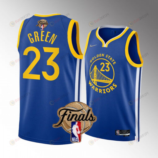 Draymond Green Golden State Warriors 2022 Finals Jersey Royal 23 Diamond Badge Dub