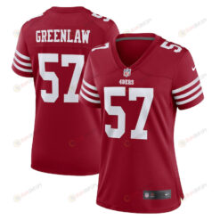 Dre Greenlaw 57 San Francisco 49ers Women's Home Game Player Jersey - Scarlet