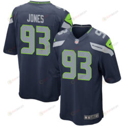 Dre??ont Jones 93 Seattle Seahawks Game Men Jersey - College Navy