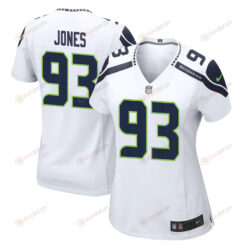 Dre??ont Jones 93 Seattle Seahawks Game Women Jersey - White
