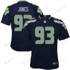 Dre??ont Jones 93 Seattle Seahawks Game Youth Jersey - College Navy