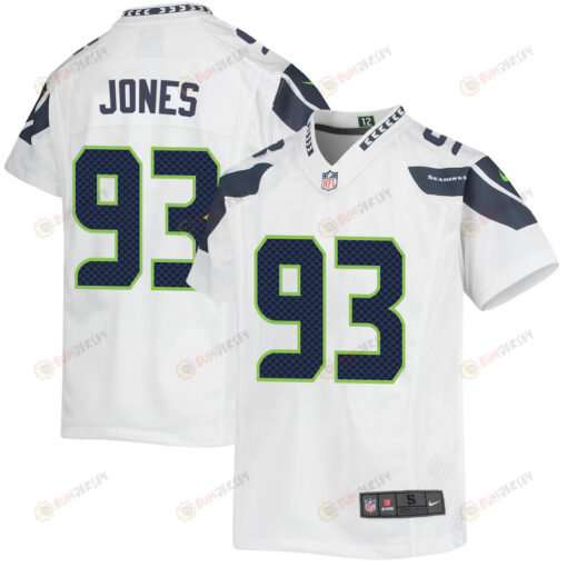 Dre??ont Jones 93 Seattle Seahawks Game Youth Jersey - White