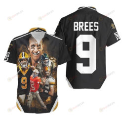 Drew Brees 9 New Orleans Black Saints ??3D Printed Hawaiian Shirt