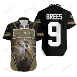 Drew Brees 9 New Orleans Mossy Green and Black Saints ??3D Printed Hawaiian Shirt