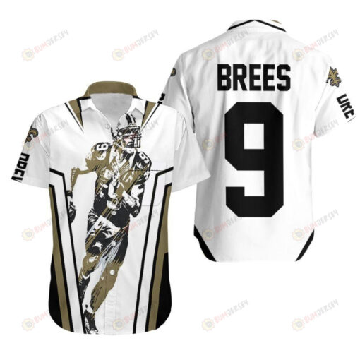 Drew Brees New Orleans Saints Watercolor ??3D Printed Hawaiian Shirt