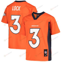 Drew Lock 3 Denver Broncos YOUTH Jersey - Orange