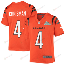 Drue Chrisman 4 Cincinnati Bengals Super Bowl LVII Champions Youth Alternate Game Jersey - Black