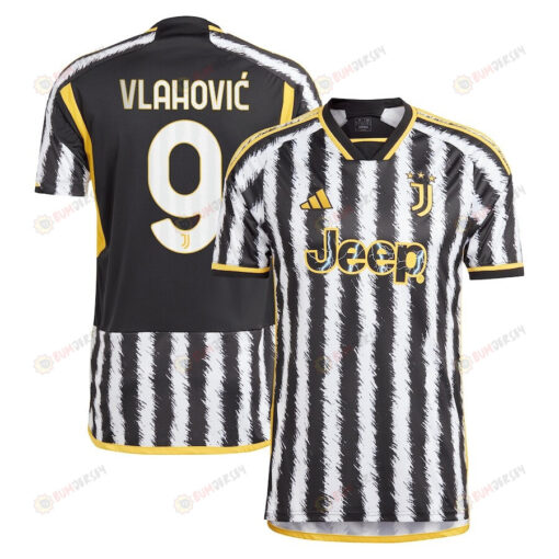 Du?an Vlahovi? 9 Juventus 2023/24 Home Men Jersey - Black