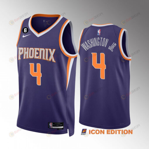 Duane Washington Jr. 4 Phoenix Suns Purple Jersey 2022-23 Icon Edition Swingman