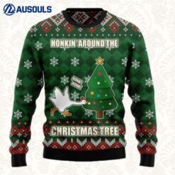 Duck Honkin Around Christmas Tree Ht031101 Ugly Sweaters For Men Women Unisex