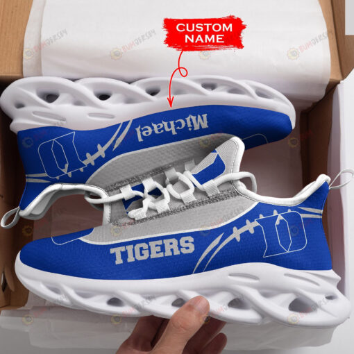 Duke Blue Devils Logo Baseball Pattern Custom Name 3D Max Soul Sneaker Shoes