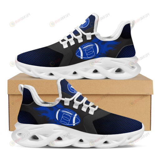 Duke Blue Devils Logo Custom Name Fire Ball Pattern 3D Max Soul Sneaker Shoes