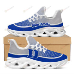 Duke Blue Devils Logo Pattern 3D Max Soul Sneaker Shoes In Blue And Gray