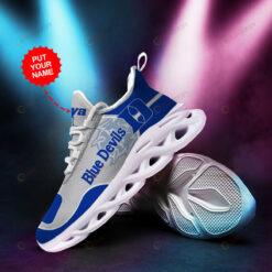 Duke Blue Devils Logo Shadow Pattern Custom Name 3D Max Soul Sneaker Shoes