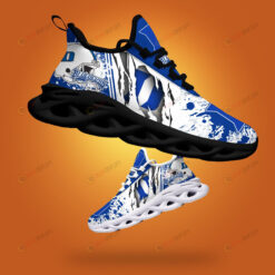 Duke Blue Devils Logo Torn And Splatter Pattern 3D Max Soul Sneaker Shoes