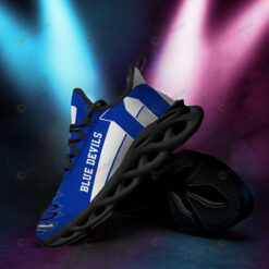 Duke Blue Devils Logo Torn Pattern 3D Max Soul Sneaker Shoes In Blue