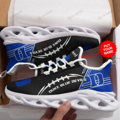 Duke Blue Devils Logo With Baseball Pattern Custom Name 3D Max Soul Sneaker Shoes