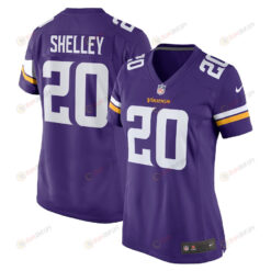 Duke Shelley 20 Minnesota Vikings Women's Home Game Player Jersey - Purple