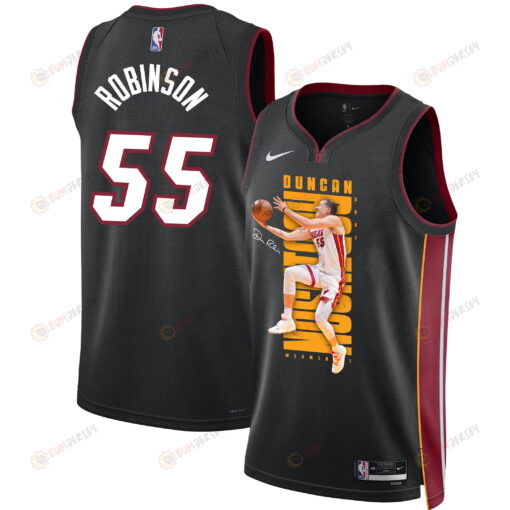 Duncan Robinso 55 Miami Heat Shooting Flair 2023 Champions Swingman Jersey - Black