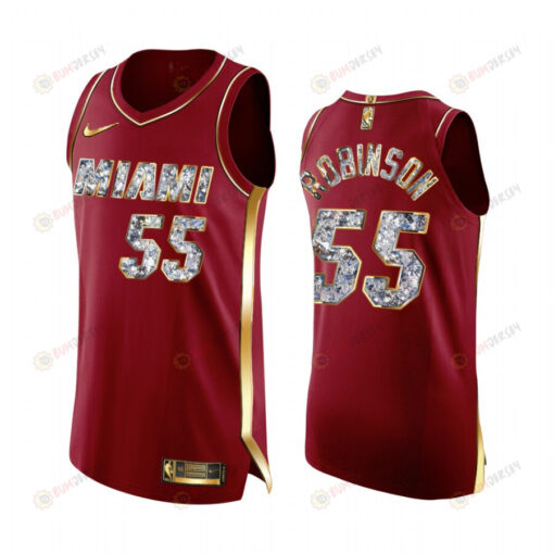 Duncan Robinson Red 55 Miami Heat 2022 Playoffs Jersey Diamond Edition