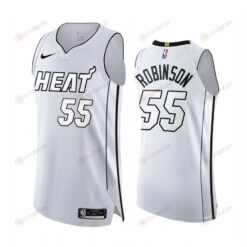 Duncan Robinson White Hot 55 Miami Heat 2022 Playoffs Jersey