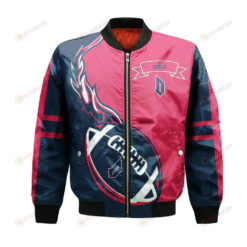 Duquesne Dukes Bomber Jacket 3D Printed Flame Ball Pattern