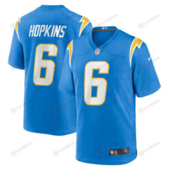 Dustin Hopkins 6 Los Angeles Chargers Game Jersey - Powder Blue