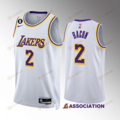 Dwayne Bacon 2 Los Angeles Lakers White Men Jersey 2022-23 Association Edition Swingman