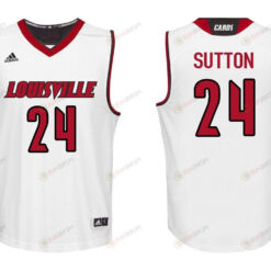 Dwayne Sutton 24 Louisville Cardinals College Basketball Men Jersey - White