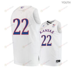 Dwight Coleby 22 Kansas Jayhawks Basketball Youth Jersey - White