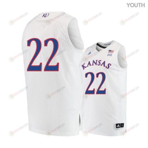 Dwight Coleby 22 Kansas Jayhawks Basketball Youth Jersey - White