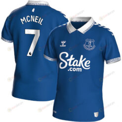 Dwight McNeil 7 Everton 2023-24 Home Jersey - Men Blue