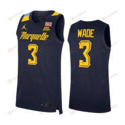 Dwyane Wade 3 Marquette Golden Eagles Alumni Uniform Jersey College Basketball Blue