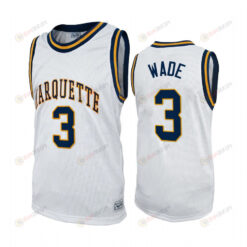 Dwyane Wade 3 Marquette Golden Eagles Commemorative Classic Alumni Jersey Basketball Uniform White