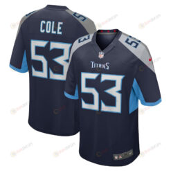 Dylan Cole Tennessee Titans Game Player Jersey - Navy