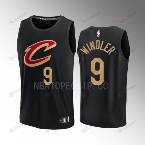 Dylan Windler Cavaliers 9 Black Men Jersey Fast Break Fast Break 2022-23 Statement