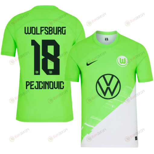 Dzenan Pejcinovic 18 VfL Wolfsburg 2023-24 Home Men Jersey - Green