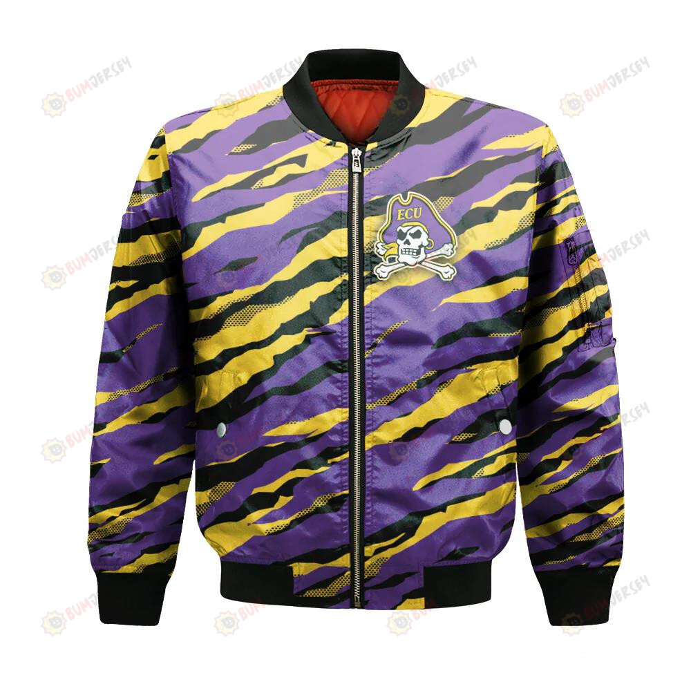 East Carolina Pirates Bomber Jacket 3D Printed Sport Style Team Logo Pattern