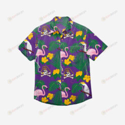 East Carolina Pirates Floral Button Up Hawaiian Shirt