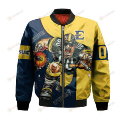 East Tennessee State Buccaneers Bomber Jacket 3D Printed Football