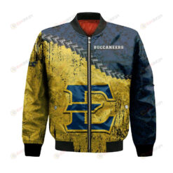 East Tennessee State Buccaneers Bomber Jacket 3D Printed Grunge Polynesian Tattoo
