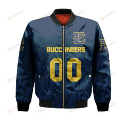 East Tennessee State Buccaneers Bomber Jacket 3D Printed Team Logo Custom Text And Number