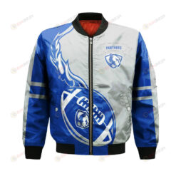 Eastern Illinois Panthers Bomber Jacket 3D Printed Flame Ball Pattern