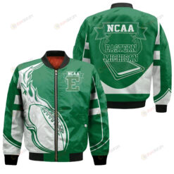 Eastern Michigan Eagles Bomber Jacket 3D Printed - Fire Football