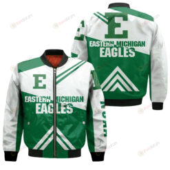 Eastern Michigan Eagles Football Bomber Jacket 3D Printed - Stripes Cross Shoulders