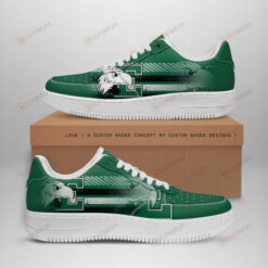 Eastern Michigan Eagles Logo Pattern Air Force 1 Printed In Green