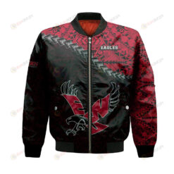 Eastern Washington Eagles Bomber Jacket 3D Printed Grunge Polynesian Tattoo